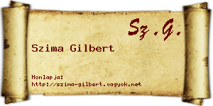 Szima Gilbert névjegykártya